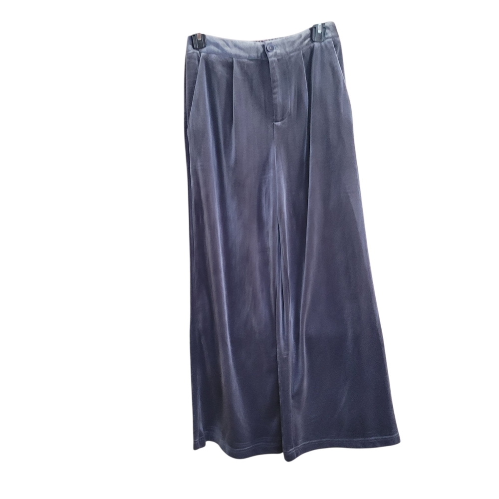 Current Air Small Plush velvet wide-leg pants  blue